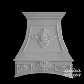 FETY1 FROMEUROPETOYOU Carved Marble Ornate Stove Hood
