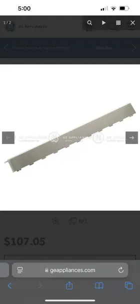 WB07X26565 GE Hood Filter Panel #2
