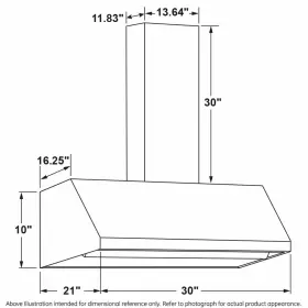 UVW8304SPSS GENERAL ELECTRIC Designer Wall Mount Hood Led #3