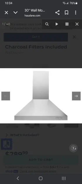 WM-530SS-30B HAUSLANE Steel Hood