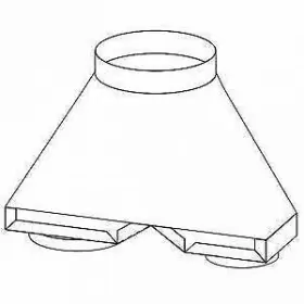 AKVT6810 HESTAN Duct Transition Island Hood