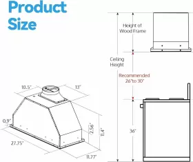 IKB01-30-A HISOHU Hood Cfm Steel Gesture Touch #2