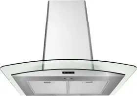PR9930AS HOOD Economy Wall Mount Glass Chimney Euro Design