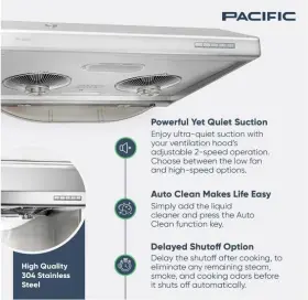 AC30BS Kitchen Vent Hood Cabinet Filterless #2