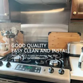 602262943417 HORA RETOZAR Steel Stove Backsplash Splatter Bac #2