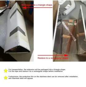 A1-39 HTH INTERNATIONAL INC Wall Mount Hood Extension Duct #3