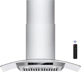 IAW06-E30 IAMSII Wall Mount Hood Tempered Glass Cfm Remote