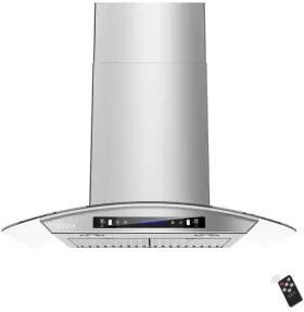 IKP03-30 IKTCH Wall Mount Hood Tempered Glass Cfm Kitchen
