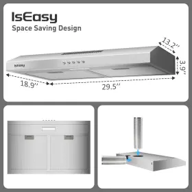 TF2375A-AC-I1 ISEASY Hood Cabinet Ducted Ductless Convertible #3