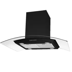 YY0275 JOEAONZ Glass Island Hood Touch Control Cook Vent