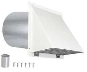 FVCK008-10 JYINCPED Hooded Wall Vent Screen Damper Galvanized