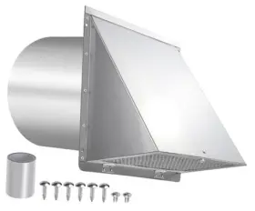FVCK009-10IN JYINCPED Wall Vent Exhaust Cover Hooded Steel