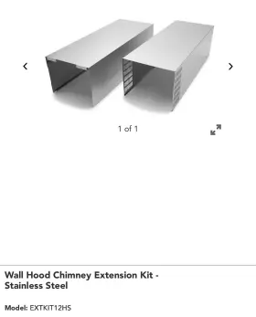 EXTHIT12HS KITCHENAID Wall Hood Chimney Extension Steel Kit