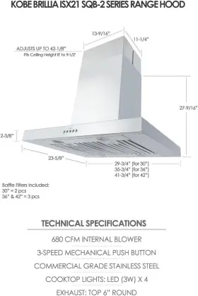 ISX2130SQB-2 KOBE Cfm Island Hood Quietmode #2