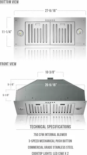 RAX2142SQB-1 KOBE Cabinet Hood Steel #2