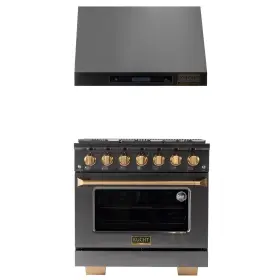 KEG363 KUCHT Gemstone Natural Gas Titanium Cabinet Hood