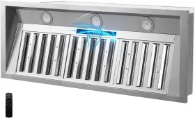 4795-HQ548D-01 KULED Hood Steel Kitchen Vent Cfm
