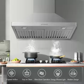 WS12-48 KULED Wall Mount Hood Vent Steel Kitchen Exhaust Fan #2