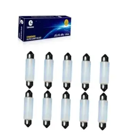 Lanuovx Lan048-12v3w-10 10 Pack Frosted Festoon Bulb Sv8.5-8 T3.25 10x44mm Under Cabinet Light 12v3w