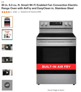 LSEL6337F LG Single Oven Electric Easyclean Up