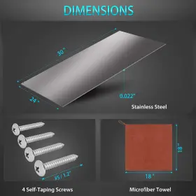850009620231 LOSTRONAUT Steel Backsplash Hood Wall Shield #2