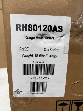 RH80120AS MISENO Hood Cfm Lighting