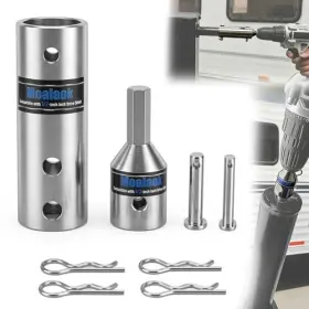 Moalaok Lpf07-3.4 2 In 1 Trailer Jack Drill Adapter For Inch And 1/2 Drive Shaft