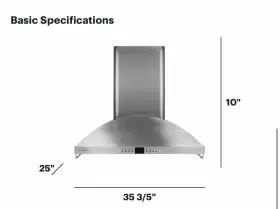 ZV950SDSS MONOGRAM Externally Vented Hood Steel