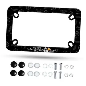 Omw2fyb Yudvbs-ladew-pyung-h-0005 Motorcycle License Plate Frame Compass Tribal Feathers Adventure Awaits