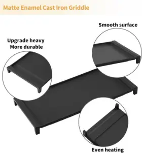 1035 QRINNOVATIONS Griddle Ge Gas Stove Cast Iron Center #3