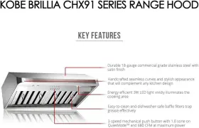 CHX9136SQB-1 RANGE HOODS Cabinet Hood Steel #3