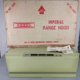 8439A00 ROPER Avocado Kitchen Stove Hood Duct