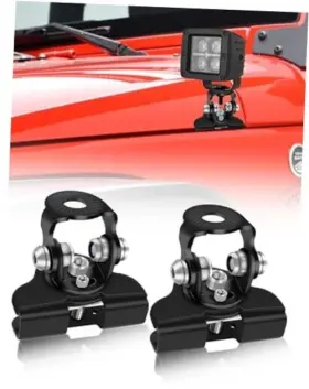 Samman 746555653475 Led Hood Mounts Universal Light Bar Mounting Brackets 304 Stainless Black