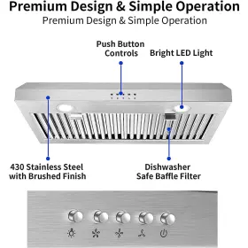 0775BTR SNDOAS Cabinet Hood Kitchen Vent Control Leds #2