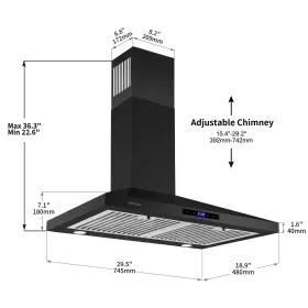 2475 SNDOAS Wall Mount Hood Touch Control Leds #3
