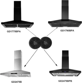 691165004035 SNDOAS Hood Carbon Filter Cf Wall Mount #2
