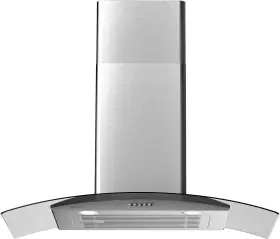 3005D-2001B SOONYE Wall Curved Glass Hood Cfm Steel Control