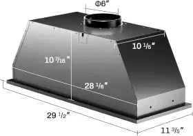 SOTB02-30 SOONYE Hood Cfm Touch Gesture Control Led