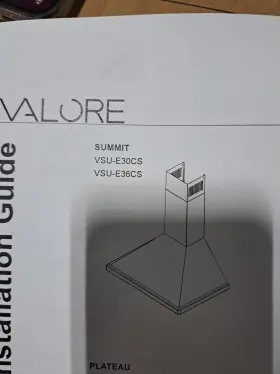 VSU-E30CS SUMMIT Valore Hood