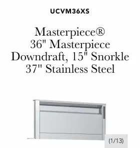 UCVM36XS THERMADOR Masterpiece Convertible Ventilation