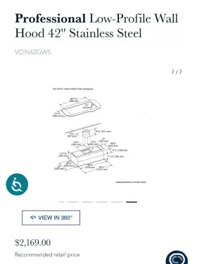 VCN42GWS THERMADOR Hood #3