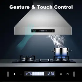 2875 TIEASY Wall Mount Hood Kitchen Cook Vent Touch Control #3
