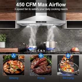 USGD177ACK TIEASY Hood Wall Mount Kitchen Vent Cfm Steel Sto #2