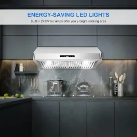 USUC702B TIEASY Kitchen Cabinet Hood Vent Touch Panel Led #3