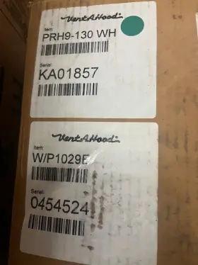 PRH9-130WH VENT-A-HOOD Hoods