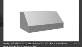 PRXH18-342 VENT A HOOD Cfm Standard Wall Mount