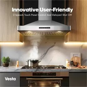 675487201297 VESTA Milan Steel Wall Mount Hood #2