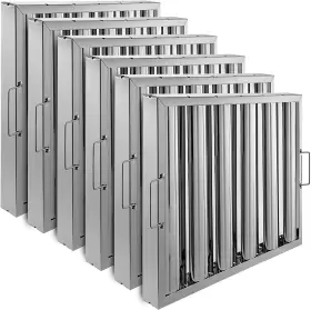 19.5X15.5 VEVOR Vbenlem Pack Hood Filters Steel Grooves