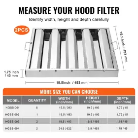 SYYYZLYQ2020WGXKE VEVOR Hood Filter Baffle Steel #3