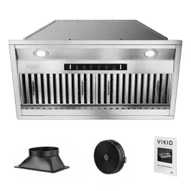 Vikio 313044365302 42 Inch 900 Cfm Convertible Insert Range Hood Stainless Steel With Baffle Filters